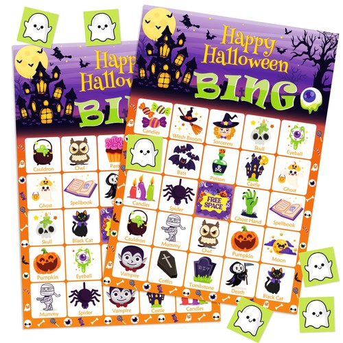 Halloween bingo game set - set, 24